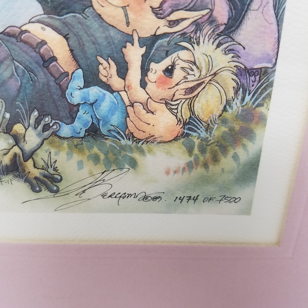 Jody Bergsma Limited Edition Lithograph Fantasy Elves Unicorn, 8x10 - Picture 4 of 12